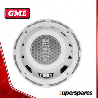 2x GME 140 Watt IP54 Marine Flush Mount Speakers with Grilles - White