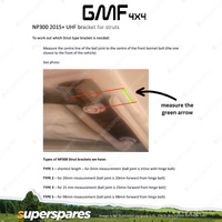 GMF4X4 Bonnet UHF Antenna Bracket Strut Type 5 for Nissan Navara NP300 2015-On