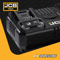 JCB Tools 18V 4.5A Dual Port Fast Charger - Overcharge & Thermal Protection