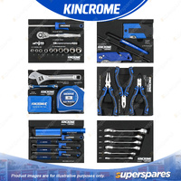 78 Pcs of Kincrome Contour Mini Workshop Tool Kit for 6 Drawer - 251x151x390mm
