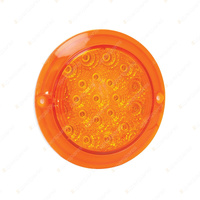 LED Autolamps Amber Round Rear Indicator Light Amber Lens 21 LED Lamp Blister