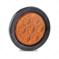 LED Autolamps Amber Round Rear Indicator Light 7 LED with Grommet/Plug Blister