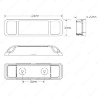 LED Autolamps Amber Side Direction Indicator Light Chrome Bracket 4 LED Blister