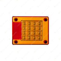 LED Autolamps Amber Rear Indicator Light 12-24V 16 LED Red Reflector Blister