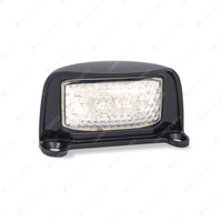 LED Autolamps Licence Number Plate Light Black Bracket 4 LED Lamp Single Blister