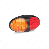 LED Autolamps Amber/Red Side Marker Light Black Bezel 2 LED Lamp Single Blister