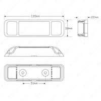 LED Autolamps Red Amber Side Marker Relector Light 4 LED Lamp Single Bulk