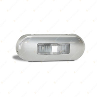 LED Autolamps Amber/Red Side Marker Light Clear Lens Brushed Bezel 2 LED Blister