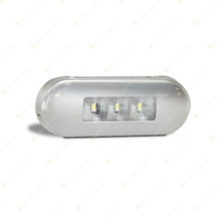 LED Autolamps Red Rear End Outline Marker Light Clear Lens Brushed Bezel Blister