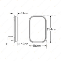 LED Autolamps Reverse/Reflector White Light 12-24 Volt Light Only Bulk Package
