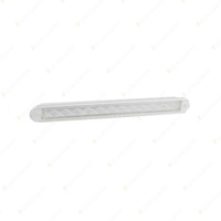 LED Autolamps White Reverse Strip Light Clear Lens 24 Volt 12 LED Lamp Blister