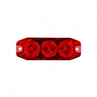 LED Autolamps Red Stop Tail Light 12-24 Volt 3 LED Lamp Twin Blister