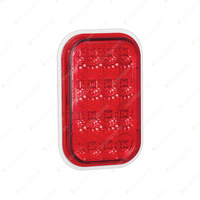 LED Autolamps Red Stop Tail Light Red Lens Chrome Reflector 16 LED Lamp