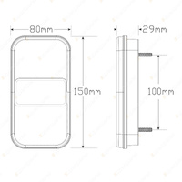 LED Autolamps Stop Tail Indicator Reflector Licence Light 8 LED Lamp Single Box