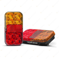 LED Autolamps Stop Tail Indicator Reflector Licence Light 10m Cable 2 Blister