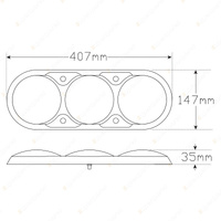 LED Autolamps Stop Tail Indicator Light Black Bracket Clear Lens 12V