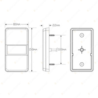LED Autolamps Stop Tail Indicator Reflector Trailer Light 12V Pack of 50