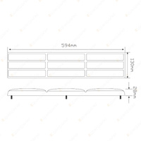 LED Autolamps Stop Tail Indicator Light Chrome Bracket LHS 6 Core Plug Bulk