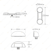 LED Autolamps Stop Tail Indicator Reflector Licence 12V Twin Blister Trailer Kit