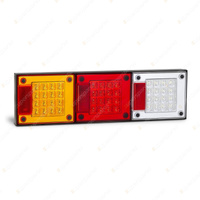 LED Autolamps Stop Tail Indicator Reverse Light 12-24V 48 LED Lamp Blister