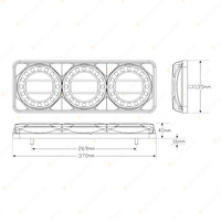 LED Autolamps Stop Tail Indicator Reverse Reflector Light Maxilamp 3 Lamps Box