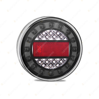 LED Autolamps Black Chrome Stop Tail Reverse Light Rectangle Reflector Light