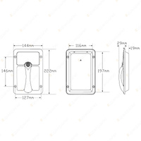 LED Autolamps Black Grab Handle Light 12 Volt with On/Off Switch Single Box