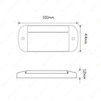 LED Autolamps Front End Outline Marker Light With White Reflector Bulk