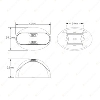 LED Autolamps Side Direction Indicator Light With Clear Lens Blister Single