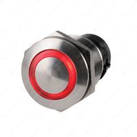 Narva Off/On L.E.D Push Button Switch Red Colour Blister Pack Of 1