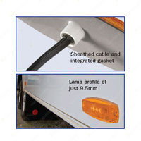 Narva 9 - 33 Volt L.E.D Side Marker Or External Cabin Marker Lamp Amber