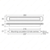 Narva 9-33V Model 39 L.E.D Reverse Lamp Lamp Black Cover - Blister pack of 1