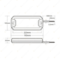 Narva LED Rear Stop / Tail Direction Indicator Reverse W/ 0.5M Cable & Connector