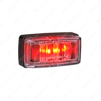 Narva LED Rear End Outline Marker Red w/ Black Base Clear Lens & 2.5m Cable