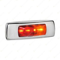 Narva 9-33V Surface Mount LED Side Marker Lamp With Chrome Cover and 0.5m Cable