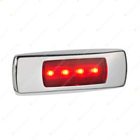 Narva 9-33V Surface Mount LED Rear End Outline Marker Red With Chrome Cover