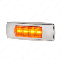 Narva 9-33V LED Side Directional Indicator Amber Chrome Cover and 0.5m Cable