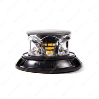 Narva 9-33V Short Profile Eurotech II LED Strobe/Rotator Amber Flange Base