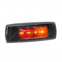Narva 9-33 Volt Surface Mount LED Side Marker Lamp Red/Amber With Black Cover