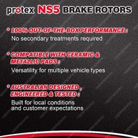 Protex Frt NS5 Brake Rotors for Holden Commodore One Tonner Crewman VT VX VY VZ