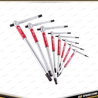 8 Pcs of PK Tool 3-Way T-Handle Hex Head Spinner Wrench Set - SAE Cr-V