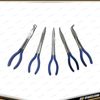 5Pc PK Tool Hose & Long Reach Plier Set - Heat Treated High Grade Carbon Steel