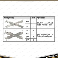 2Pc PK Tool A/C & Fuel Line Disconnect Tool Set - Strong Grip & Maximum Torque