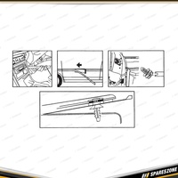 5 Pcs of PK Tool Trim Removal Wedge Tool Set - Door Trim Panel Clip Wedge Tools