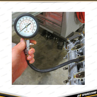 9 Pcs of PK Tool Petrol Engine Compression Tester Set - 63mm 300psi Gauge
