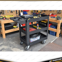 PK Tool Professional Workshop & Warehouse Trolley - 3 Shelf  250kg Capacity