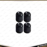 4 Pcs of Pro-Tyre Valve Caps - Black Colour Plastic Vehicle Accessories