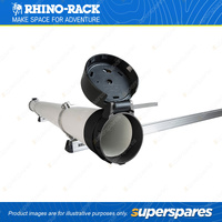 2x Rhino Rack Black Conduit Carrier Locking End Caps LSE100 Suit 100mm PVC Pipes
