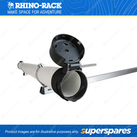 1x Rhino Rack Black Conduit Carrier Locking End Cap LSE100H Suit 100mm PVC Pipes