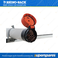 2 Rhino Rack Orange Conduit Carrier Locking End Caps LSE101 Suit 100mm PVC Pipes